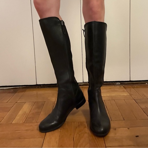 Franco Sarto Black Genuine Leather Riding Boot - New Condition - Picture 5 of 6